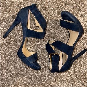 Michael Kors Blue Suede Heel